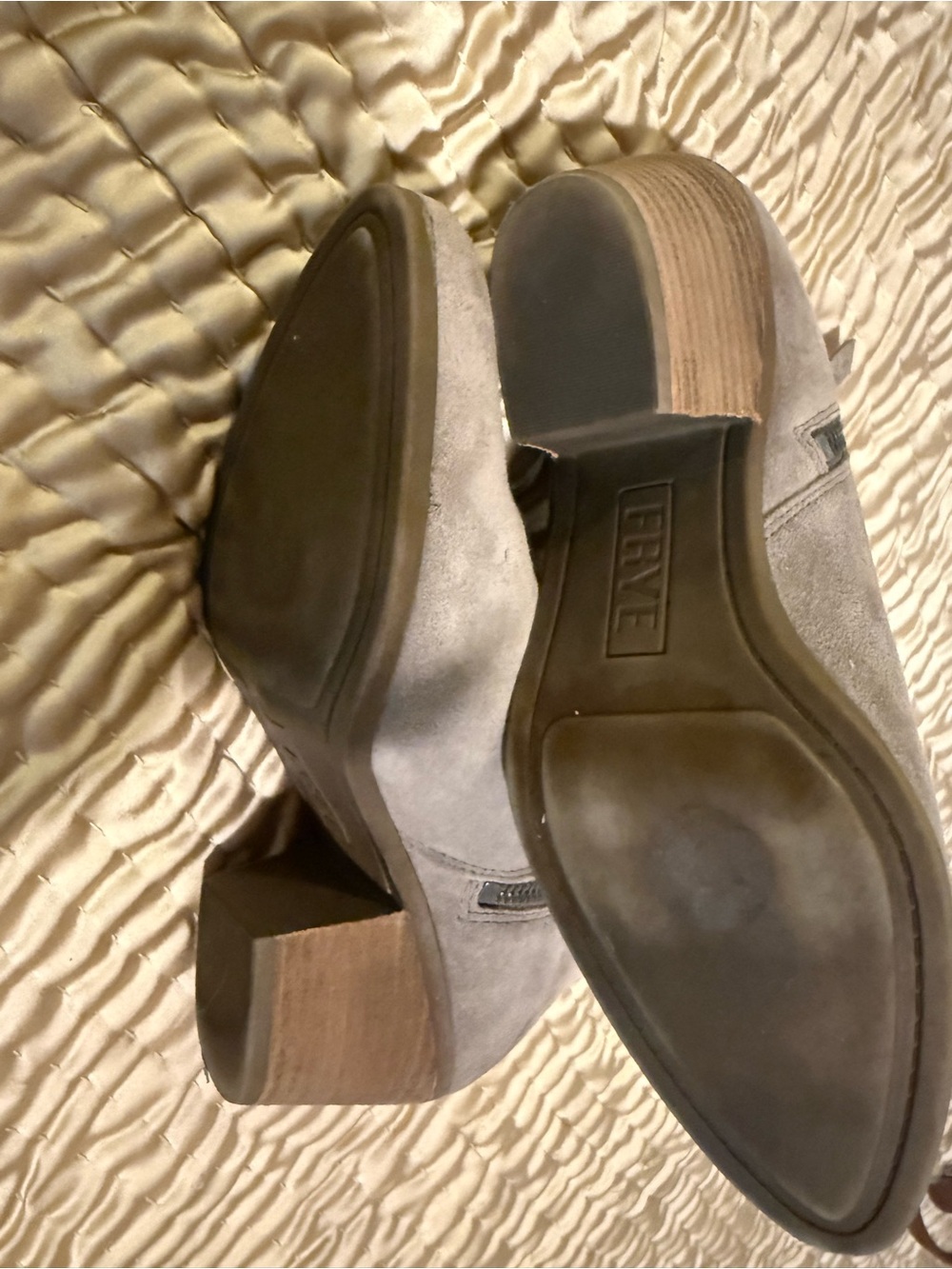 FRYE Suede Ankle Boots in Light Gray - Picture 2 of 4